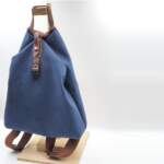 ARROW BACKPACK μπλε αλκαντάρα – δέρμα