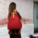 ARROW BACKPACK κόκκινο καμβάς – δέρμα