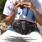 DUAL WAIST BAG black leather