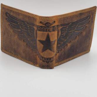 MENS WALLET brown vintage leather