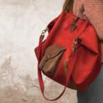 GIRONA SHOPPING BAG red canvas – leather