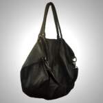 JULIA SHOPPING BAG δέρμα μαύρο