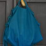 KATERINA BACKPACK δέρμα πετρόλ