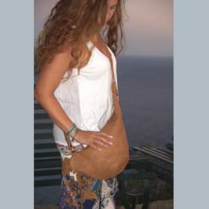 KORINA SLING BAG δέρμα καφέ
