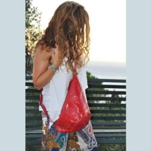 KORINA SLING BAG δέρμα κόκκινο