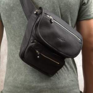 KOSMOS WAIST BAG black leather
