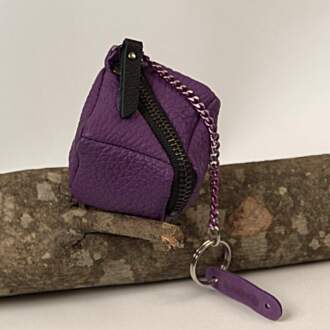 KYVAKI KEY-RING leather brown-mauve