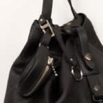 ΜΠΡΕΛΟΚ ΒΡΑΧΙΟΛΙ BELT BAG δέρμα μαύρο