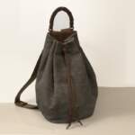 PELAGOS BACKPACK grey canvas – leather
