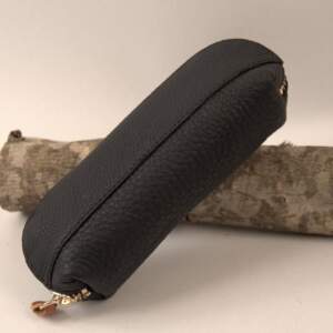 POTHOS GLASSES COSMETIC CASE black leather