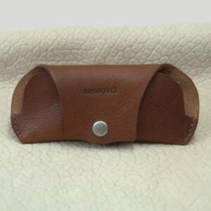 RETRO GLASSES CASE brown leather