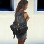TANIA BACKPACK δέρμα μπλε