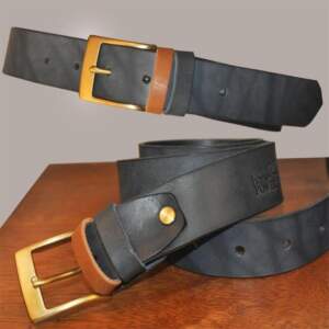 BELT blue leather